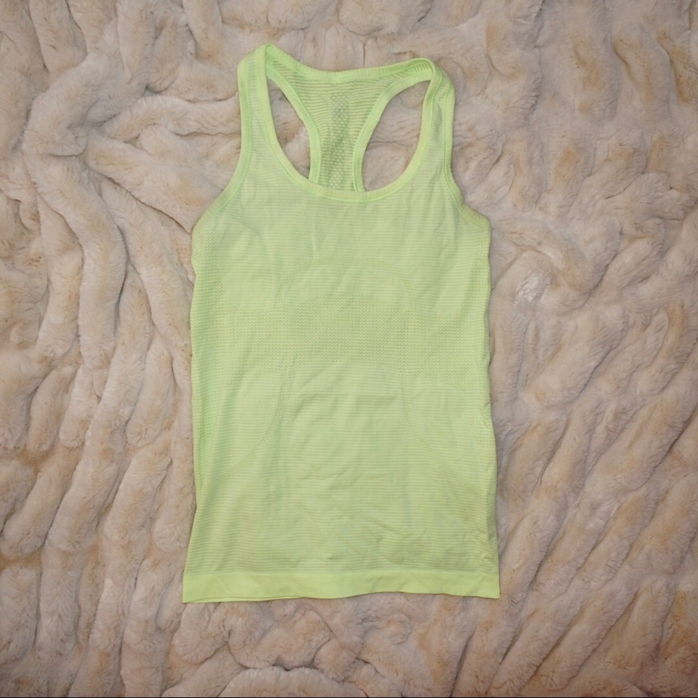 LuluLemon Swiftly Tech Racerback Yellow Tank Top